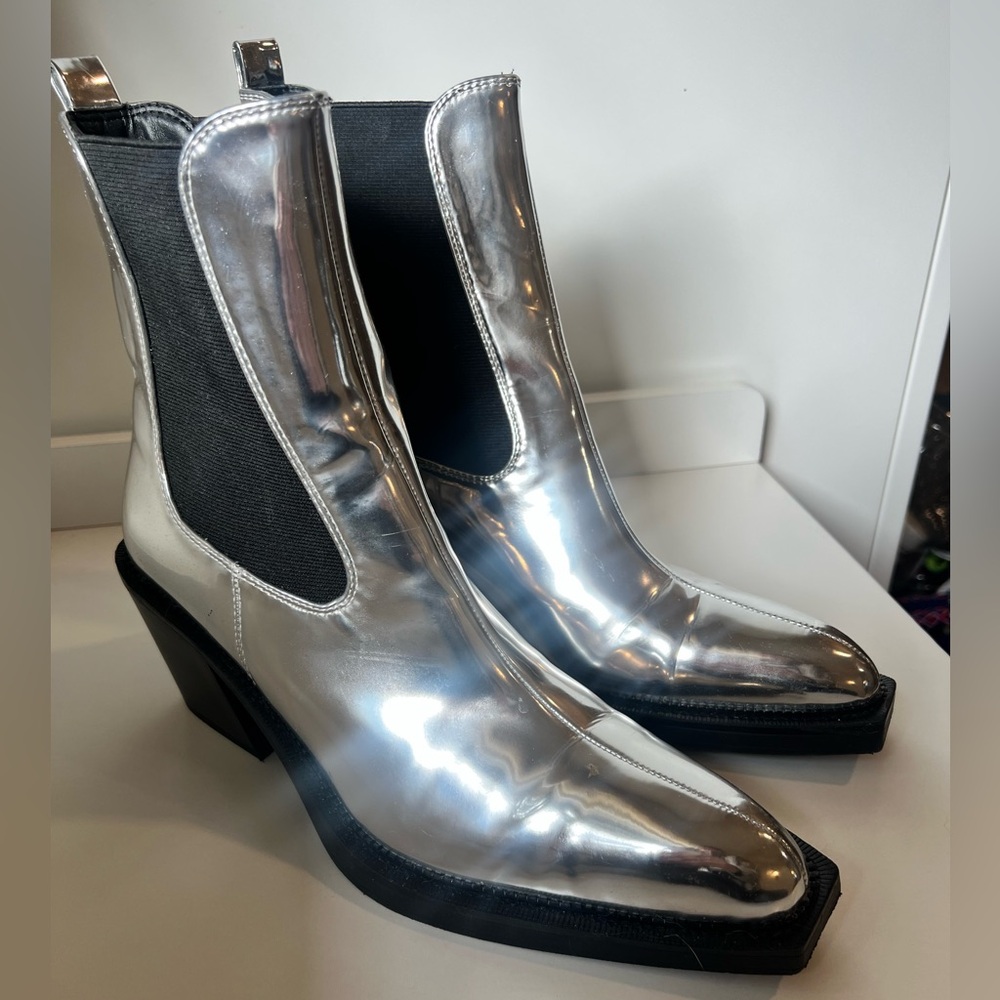 Sam Edelman metallic boots 8.5